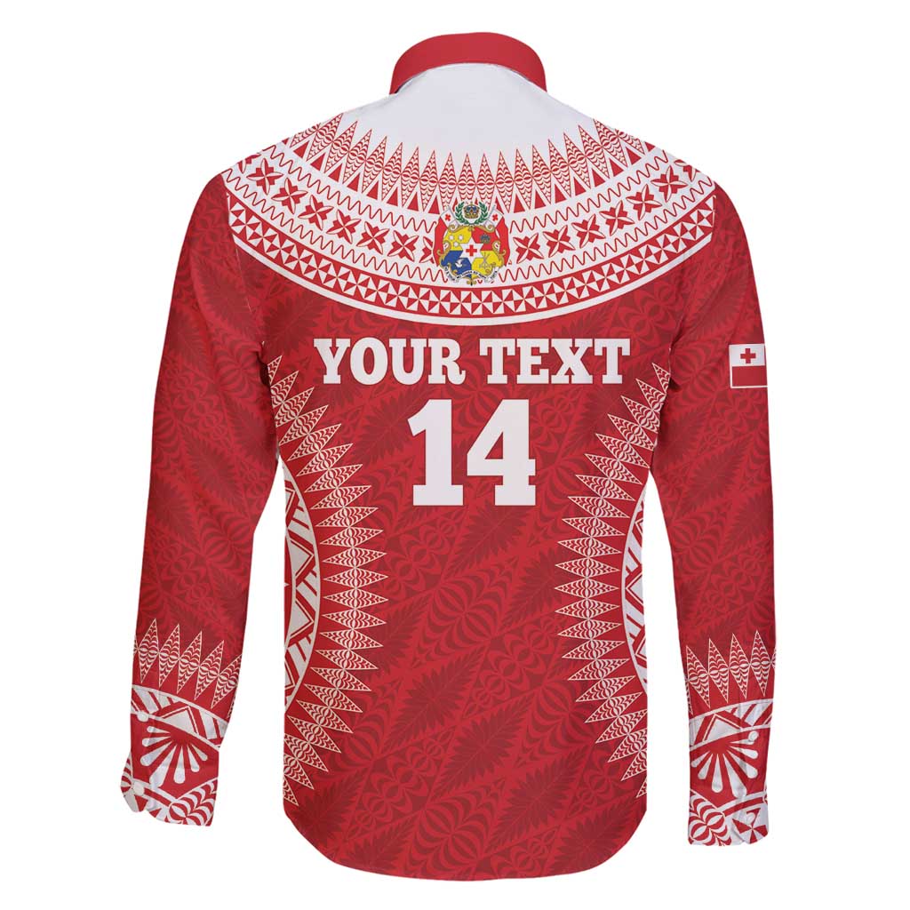 Custom Tonga Mate Maa Family Matching Mermaid Dress and Hawaiian Shirt Go Champions Tongan Ngatu - Red LT14 - Polynesian Pride