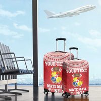 Custom Tonga Mate Maa Luggage Cover Go Champions Tongan Ngatu - Red