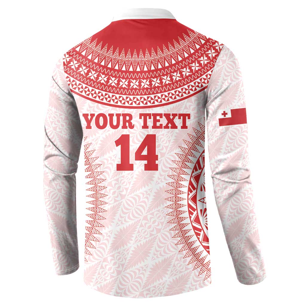 Custom Tonga Mate Maa Button Sweatshirt Go Champions Tongan Ngatu - White