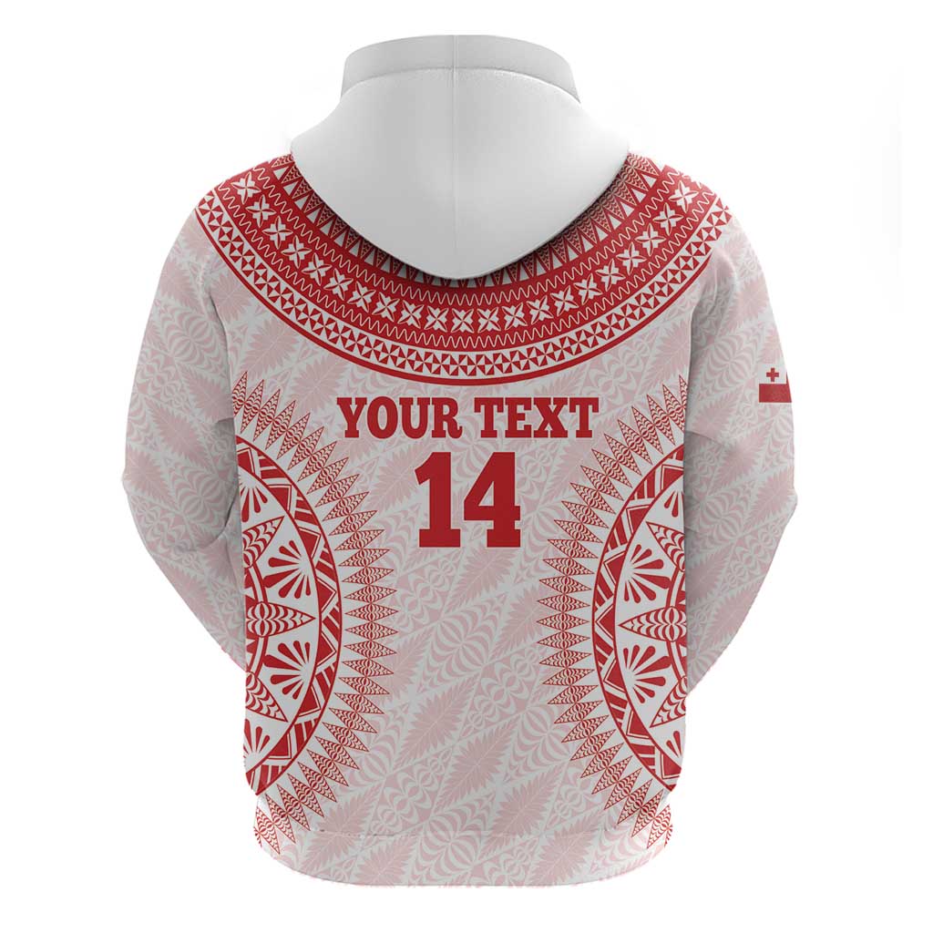 Custom Tonga Mate Maa Hoodie Go Champions Tongan Ngatu - White LT14 - Polynesian Pride