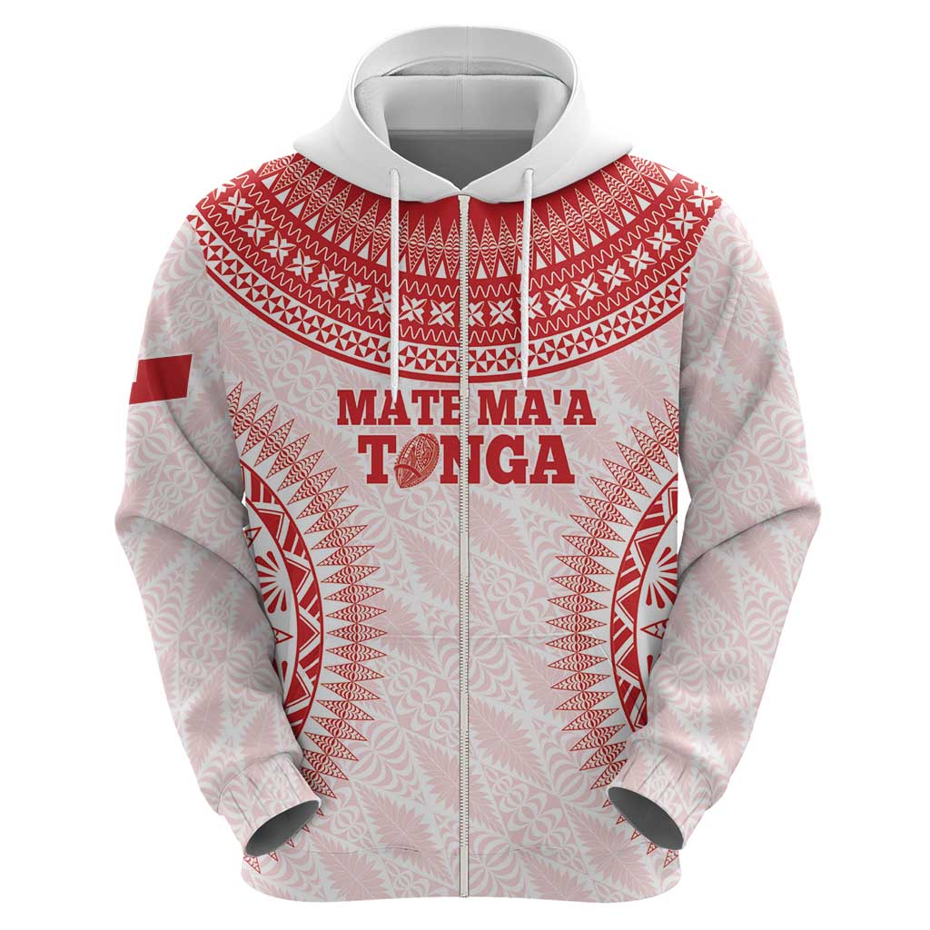 Custom Tonga Mate Maa Hoodie Go Champions Tongan Ngatu - White LT14 - Polynesian Pride