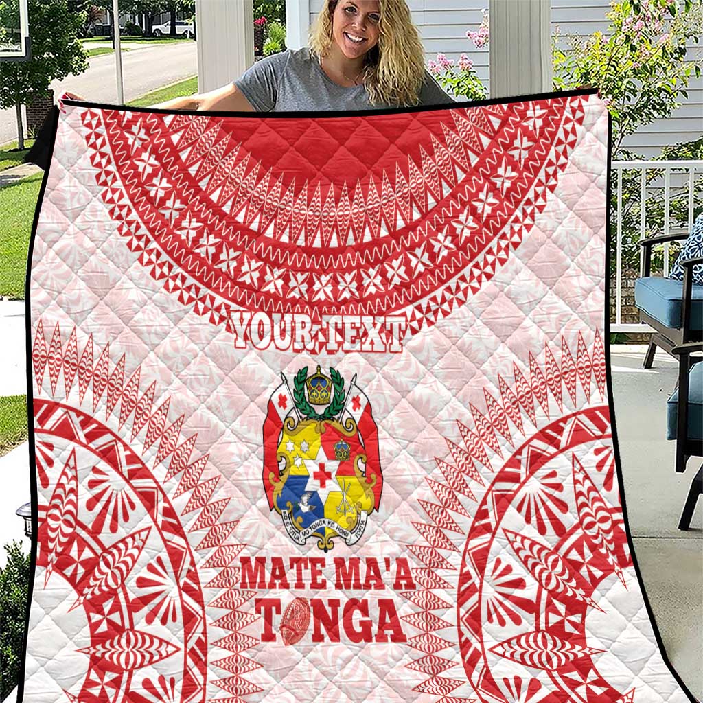 Custom Tonga Mate Maa Quilt Go Champions Tongan Ngatu - White LT14 White - Polynesian Pride