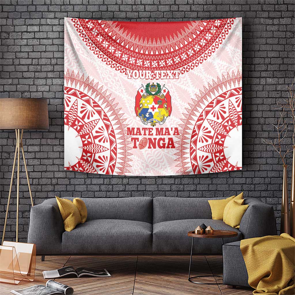 Custom Tonga Mate Maa Tapestry Go Champions Tongan Ngatu - White LT14 White - Polynesian Pride