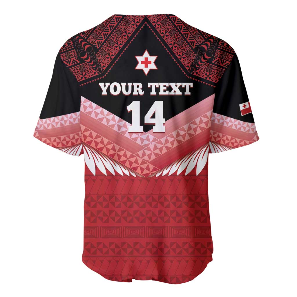 Custom Mate Maa Tonga XIII Baseball Jersey Tongan Kupesi Ngatu - Rugby Style