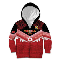 Custom Mate Maa Tonga XIII Kid Hoodie Tongan Kupesi Ngatu - Rugby Style