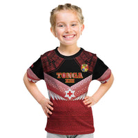 Custom Mate Maa Tonga XIII Kid T Shirt Tongan Kupesi Ngatu - Rugby Style