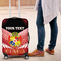 Custom Mate Maa Tonga XIII Luggage Cover Tongan Kupesi Ngatu - Rugby Style LT14 Red - Polynesian Pride