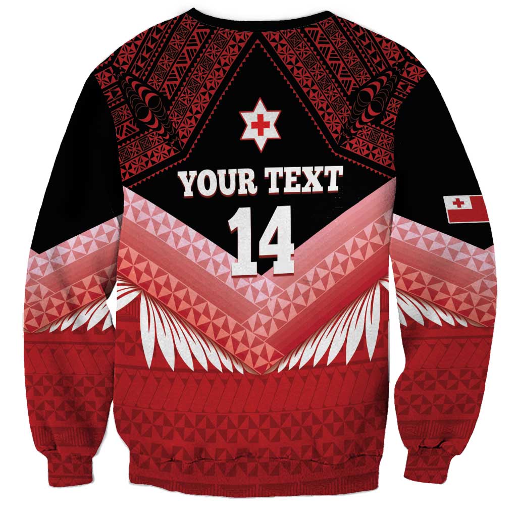Custom Mate Maa Tonga XIII Sweatshirt Tongan Kupesi Ngatu - Rugby Style