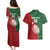 Custom Tonga And Australia Rugby Couples Matching Puletasi and Hawaiian Shirt Mate Maa Tongan Ngatu Mix Kangaroos Aboriginal