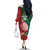 Custom Tonga And Australia Rugby Family Matching Off The Shoulder Long Sleeve Dress and Hawaiian Shirt Mate Maa Tongan Ngatu Mix Kangaroos Aboriginal