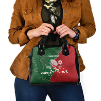 Custom Tonga And Australia Rugby Shoulder Handbag Mate Maa Tongan Ngatu Mix Kangaroos Aboriginal LT14 - Polynesian Pride