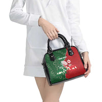 Custom Tonga And Australia Rugby Shoulder Handbag Mate Maa Tongan Ngatu Mix Kangaroos Aboriginal LT14 - Polynesian Pride