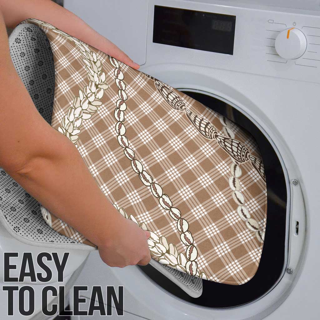 Brown Aloha Hawaii Shell Lei Bathroom Set Palaka Hebrew Cone Honey Cowrie Elegant Curves - Polynesian Pride