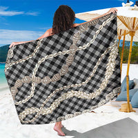 Black Aloha Hawaii Shell Lei Sarong Palaka Hebrew Cone Honey Cowrie Elegant Curves - Polynesian Pride