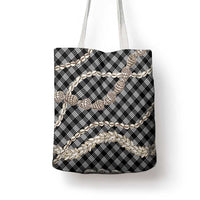 Black Aloha Hawaii Shell Lei Tote Bag Palaka Hebrew Cone Honey Cowrie Elegant Curves - Polynesian Pride