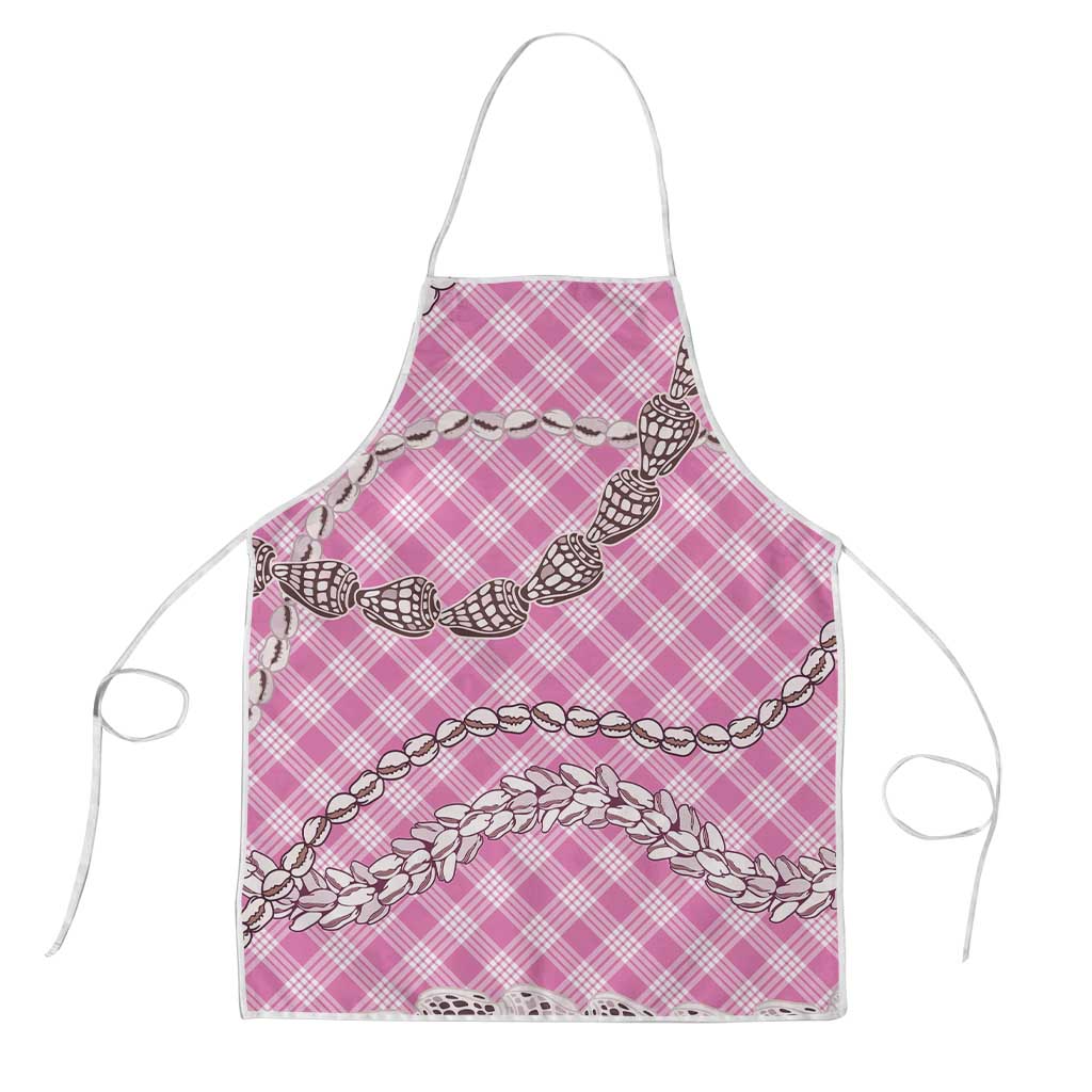 Pink Aloha Hawaii Shell Lei Apron Palaka Hebrew Cone Honey Cowrie Elegant Curves - Polynesian Pride