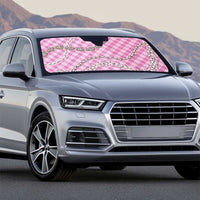 Pink Aloha Hawaii Shell Lei Auto Sun Shade Palaka Hebrew Cone Honey Cowrie Elegant Curves - Polynesian Pride