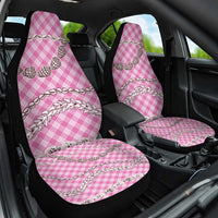 Pink Aloha Hawaii Shell Lei Car Seat Cover Palaka Hebrew Cone Honey Cowrie Elegant Curves - Polynesian Pride