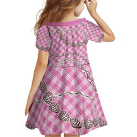 Pink Aloha Hawaii Shell Lei Family Matching Mermaid Dress and Hawaiian Shirt Palaka Hebrew Cone Honey Cowrie Elegant Curves - Polynesian Pride