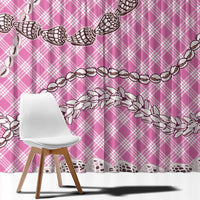 Pink Aloha Hawaii Shell Lei Window Curtain Palaka Hebrew Cone Honey Cowrie Elegant Curves - Polynesian Pride