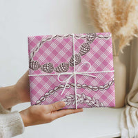 Pink Aloha Hawaii Shell Lei Wrapping Paper Palaka Hebrew Cone Honey Cowrie Elegant Curves - Polynesian Pride