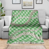 Green Aloha Hawaii Shell Lei Blanket Palaka Hebrew Cone Honey Cowrie Elegant Curves LT14 - Polynesian Pride