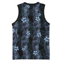 Purple Paradise Hawaii Shell Lei Basketball Jersey Hawaiian Sunrise Shell Hebrew Cone Plumeria - Polynesian Pride