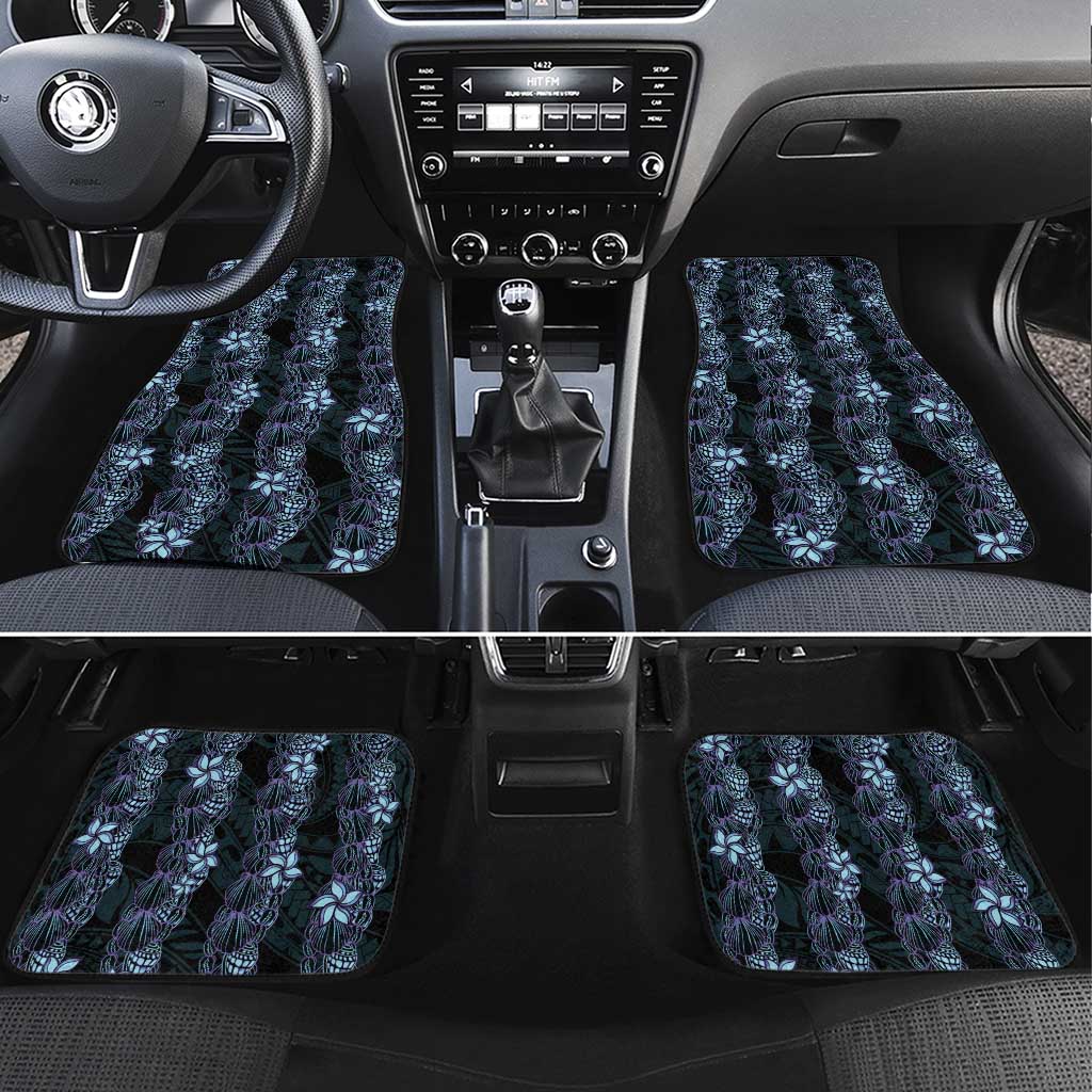 Purple Paradise Hawaii Shell Lei Car Mats Hawaiian Sunrise Shell Hebrew Cone Plumeria - Polynesian Pride