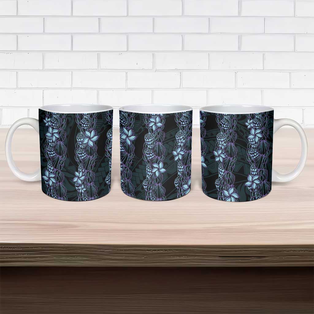 Purple Paradise Hawaii Shell Lei Ceramic Mug Hawaiian Sunrise Shell Hebrew Cone Plumeria LT14 - Polynesian Pride