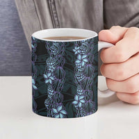 Purple Paradise Hawaii Shell Lei Ceramic Mug Hawaiian Sunrise Shell Hebrew Cone Plumeria LT14 - Polynesian Pride