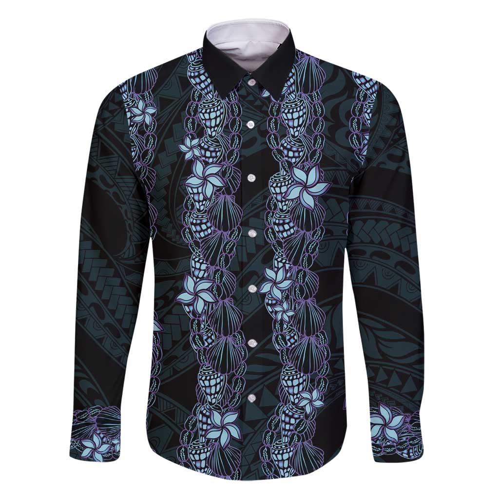 Purple Paradise Hawaii Shell Lei Family Matching Mermaid Dress and Hawaiian Shirt Hawaiian Sunrise Shell Hebrew Cone Plumeria - Polynesian Pride