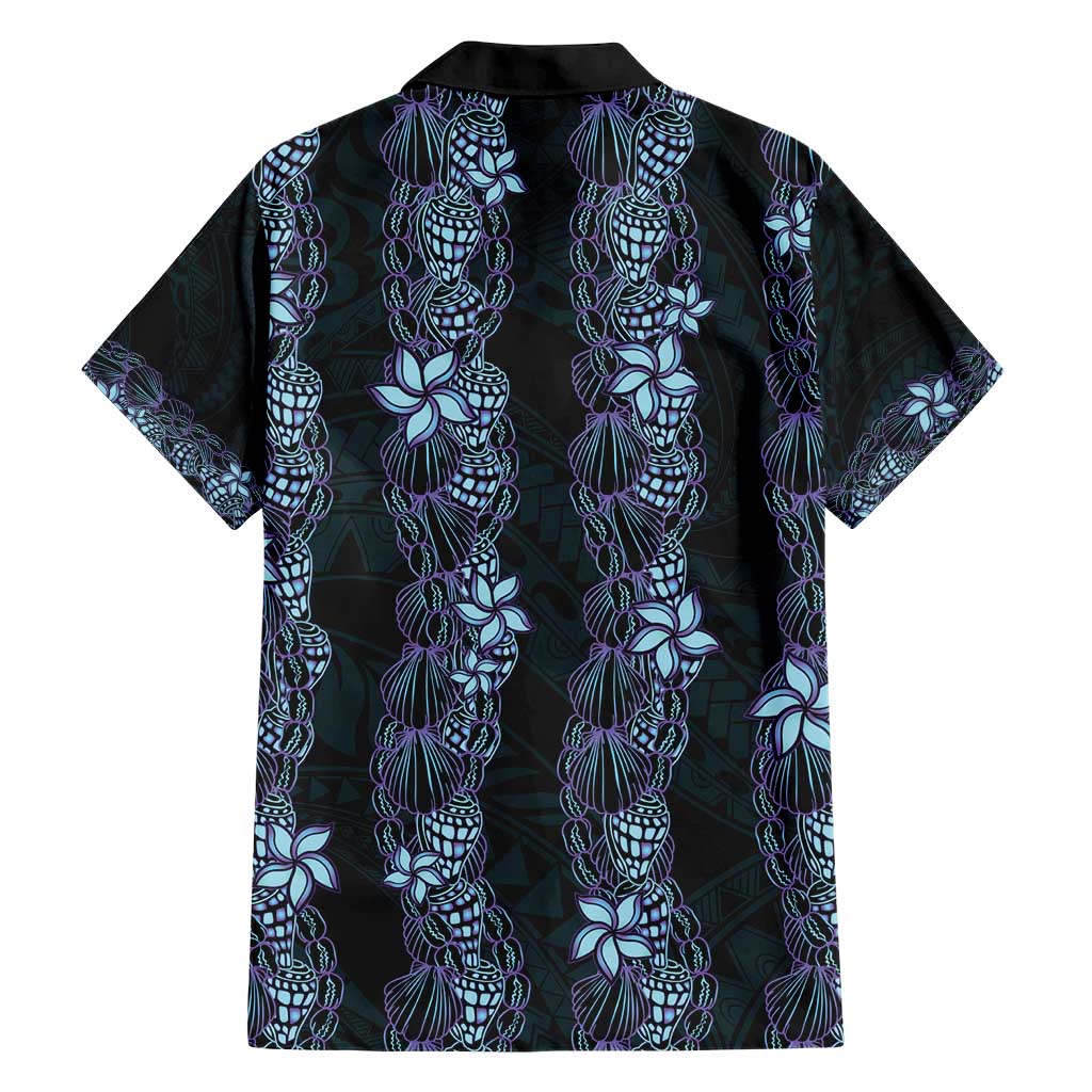 Purple Paradise Hawaii Shell Lei Hawaiian Shirt Hawaiian Sunrise Shell Hebrew Cone Plumeria - Polynesian Pride
