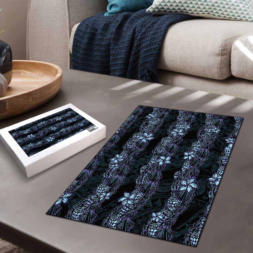 Purple Paradise Hawaii Shell Lei Puzzle Hawaiian Sunrise Shell Hebrew Cone Plumeria - Polynesian Pride