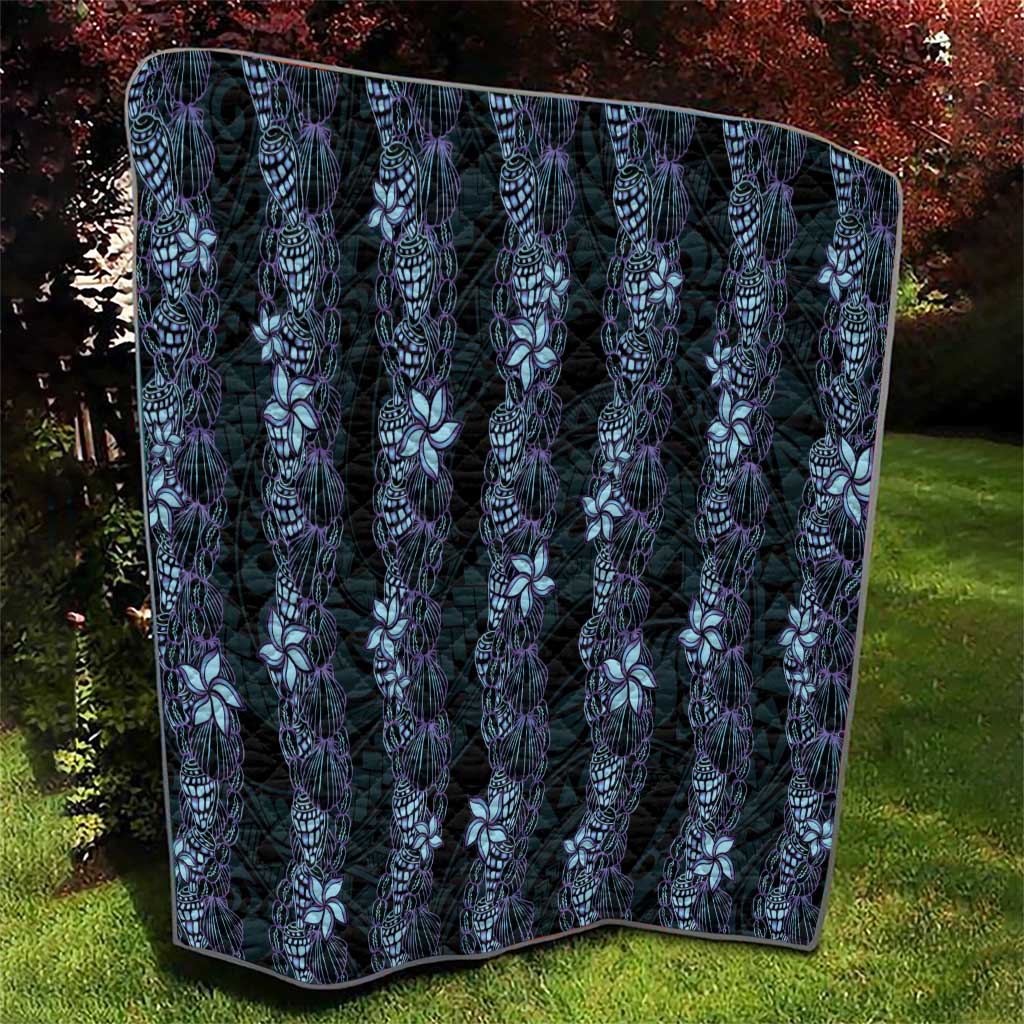 Purple Paradise Hawaii Shell Lei Quilt Hawaiian Sunrise Shell Hebrew Cone Plumeria - Polynesian Pride