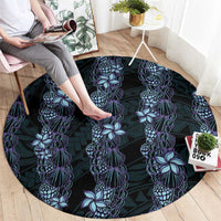 Purple Paradise Hawaii Shell Lei Round Carpet Hawaiian Sunrise Shell Hebrew Cone Plumeria - Polynesian Pride