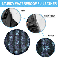 Purple Paradise Hawaii Shell Lei Spare Tire Cover Hawaiian Sunrise Shell Hebrew Cone Plumeria - Polynesian Pride