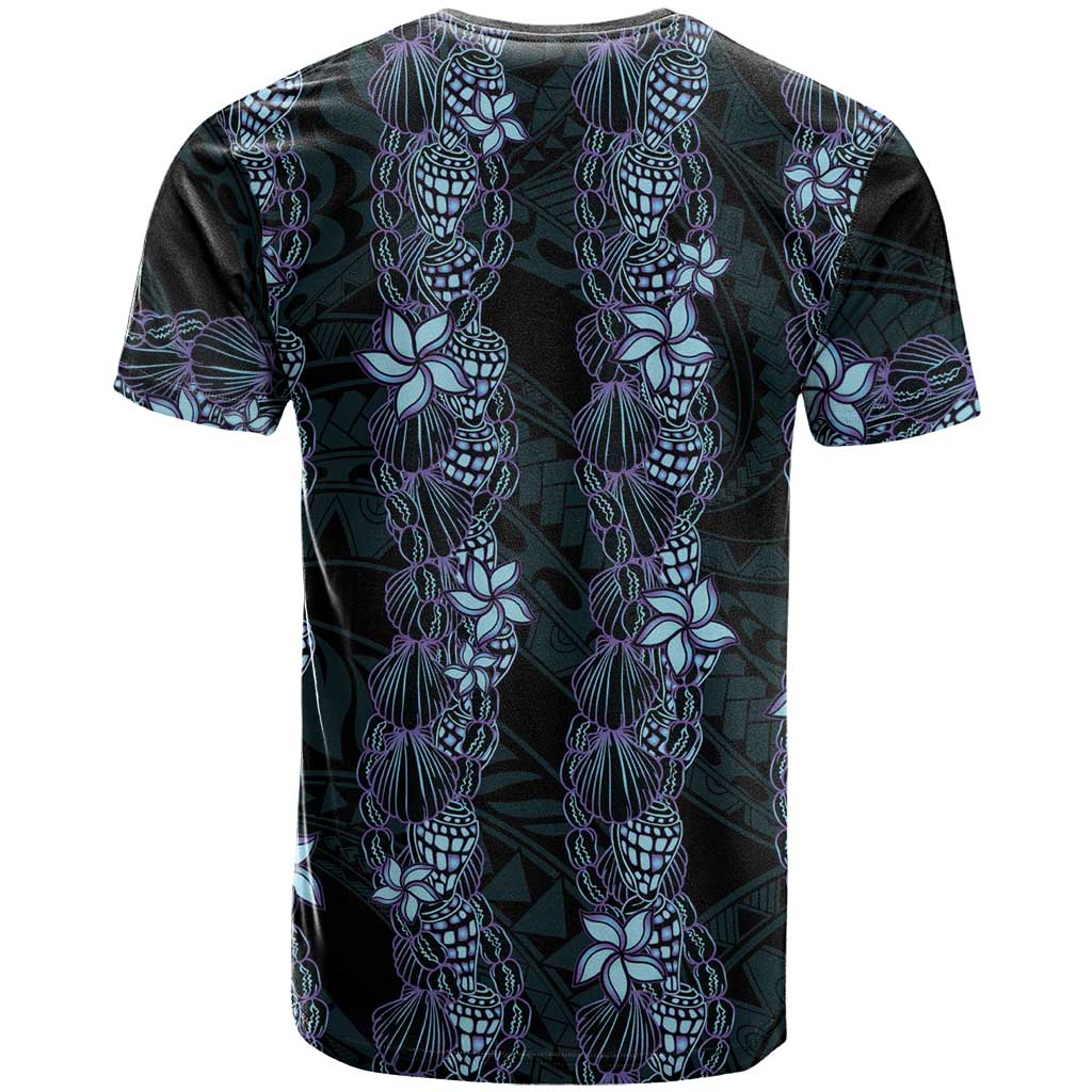 Purple Paradise Hawaii Shell Lei T Shirt Hawaiian Sunrise Shell Hebrew Cone Plumeria - Polynesian Pride