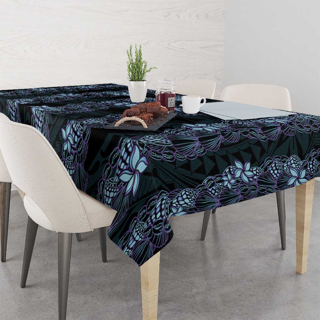 Purple Paradise Hawaii Shell Lei Tablecloth Hawaiian Sunrise Shell Hebrew Cone Plumeria - Polynesian Pride