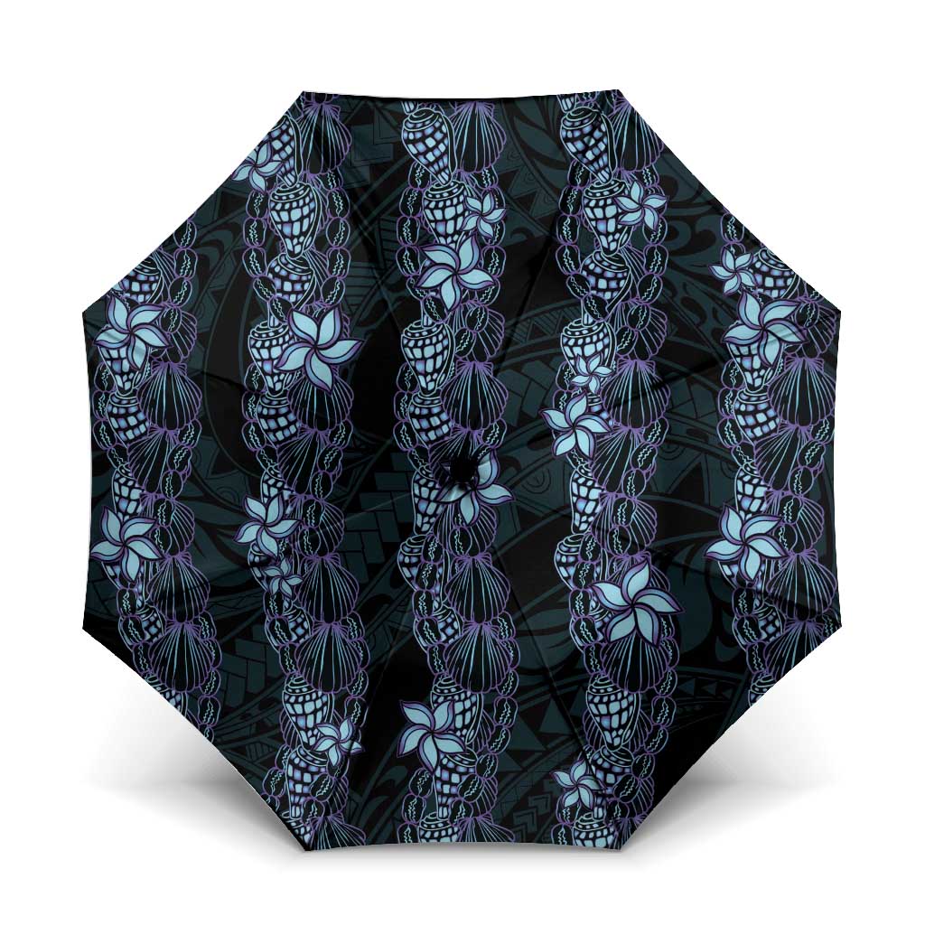Purple Paradise Hawaii Shell Lei Umbrella Hawaiian Sunrise Shell Hebrew Cone Plumeria - Polynesian Pride
