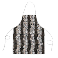 Black and Beige Hawaii Shell Lei Apron Hawaiian Sunrise Shell Hebrew Cone Plumeria - Polynesian Pride