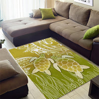Polynesia Sea Turtle Area Rug Happy Valentine Day Polynesian - Gold LT14 - Polynesian Pride