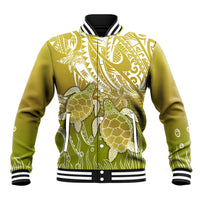 Polynesia Sea Turtle Baseball Jacket Happy Valentine Day Polynesian - Gold LT14 Unisex Gold - Polynesian Pride