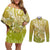 Polynesia Sea Turtle Couples Matching Off Shoulder Short Dress and Long Sleeve Button Shirt Happy Valentine Day Polynesian - Gold LT14 Gold - Polynesian Pride