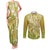 Polynesia Sea Turtle Couples Matching Tank Maxi Dress and Long Sleeve Button Shirt Happy Valentine Day Polynesian - Gold LT14 Gold - Polynesian Pride