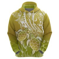 Polynesia Sea Turtle Hoodie Happy Valentine Day Polynesian - Gold LT14 - Polynesian Pride