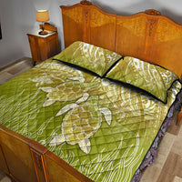 Polynesia Sea Turtle Quilt Bed Set Happy Valentine Day Polynesian - Gold LT14 - Polynesian Pride