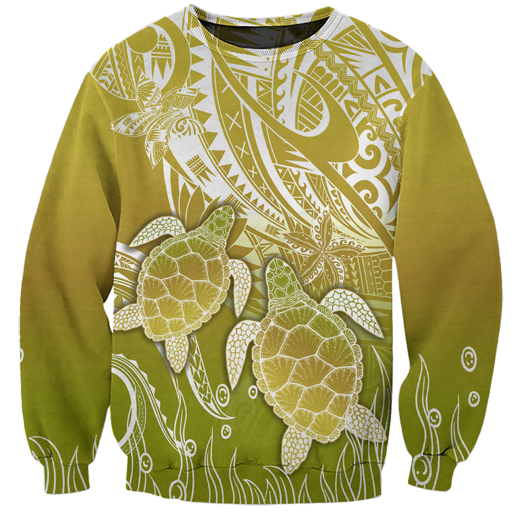 Polynesia Sea Turtle Sweatshirt Happy Valentine Day Polynesian - Gold LT14 Unisex Gold - Polynesian Pride