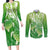 Polynesia Sea Turtle Couples Matching Long Sleeve Bodycon Dress and Long Sleeve Button Shirt Happy Valentine Day Polynesian - Green LT14 Green - Polynesian Pride