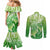 Polynesia Sea Turtle Couples Matching Mermaid Dress and Long Sleeve Button Shirt Happy Valentine Day Polynesian - Green LT14 - Polynesian Pride