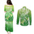 Polynesia Sea Turtle Couples Matching Puletasi Dress and Long Sleeve Button Shirt Happy Valentine Day Polynesian - Green LT14 - Polynesian Pride